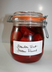 Bottled plums